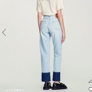 Sandro Faded jeans with contrasting cuffs